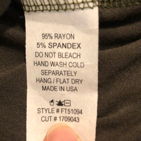 Olive Cold Shoulder Swing Dress Ruffled Sleeves - Picture 9 of 9